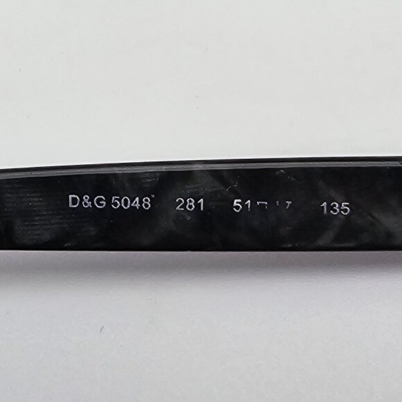 *SOLD* Dolce & Gabbana D&G5048 281 Black Grey Marble Eyeglasses Frame - Picture 7 of 12